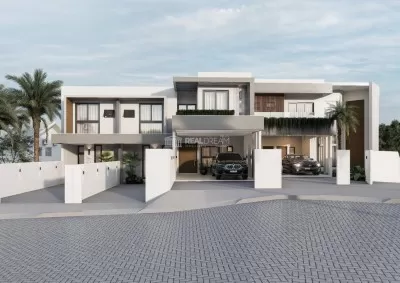 Fachada dos sobrados em 3D