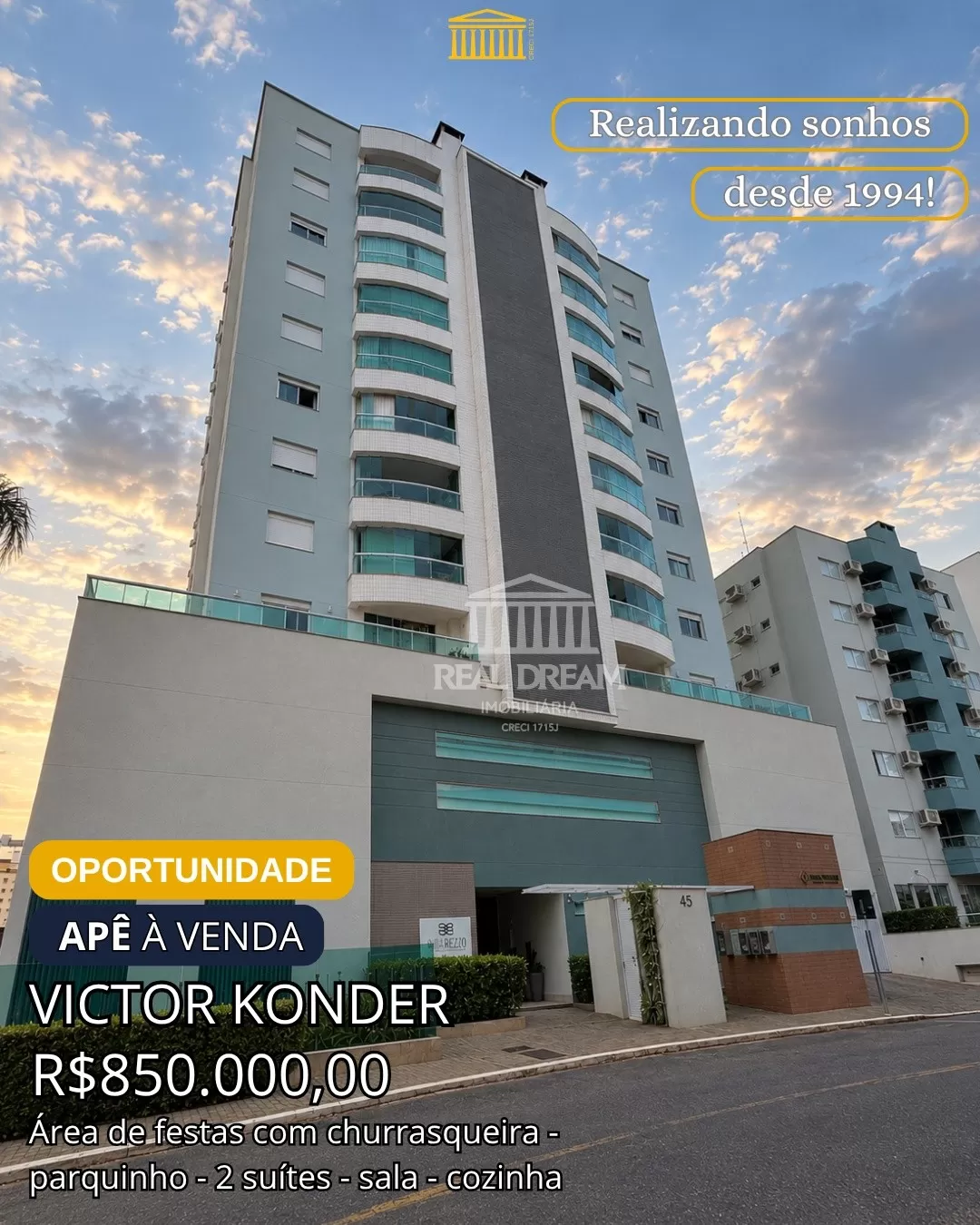 Apartamento 2 dormitórios Victor Konder - Blumenau, SC